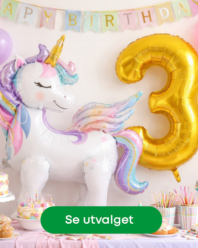Ballonger og pynt til barnebursdag for en fargerik og stemningsfull feiring