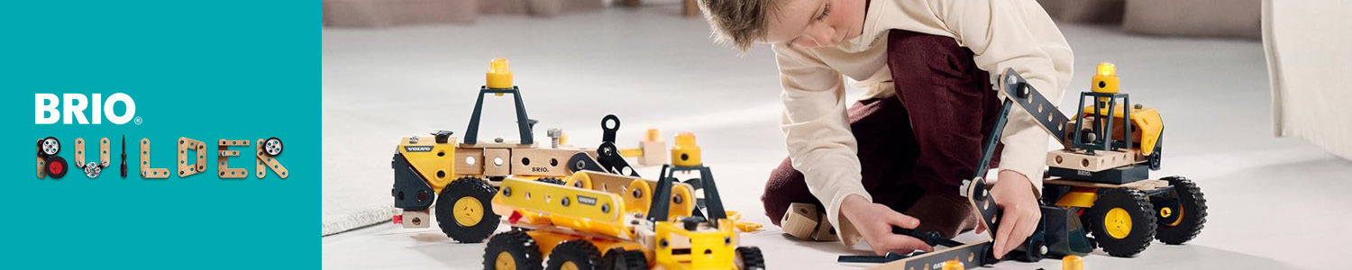 Se byggesett og konstruksjonsleker fra yngre barn fra BRIO Builder
