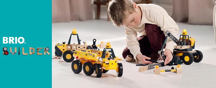 Se byggesett og konstruksjonsleker fra yngre barn fra BRIO Builder