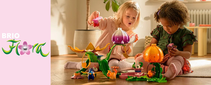 Se figurer og lekesett fra den magiske BRIO Flora-serien
