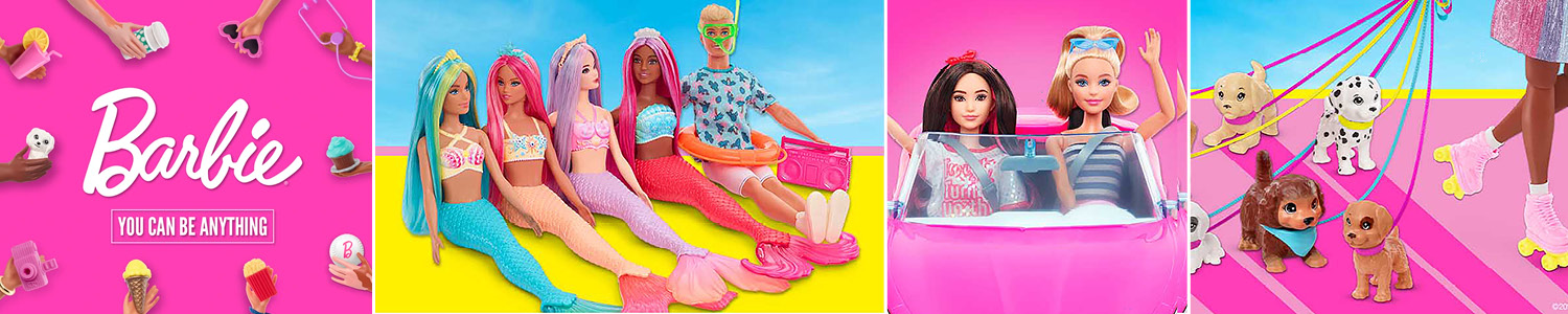 Se hele utvalget av dukker, tilbehør og lekesett fra Barbie
