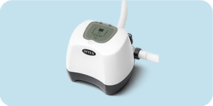 Intex saltvannsystem for naturlig og skånsom desinfisering av bassengvann.