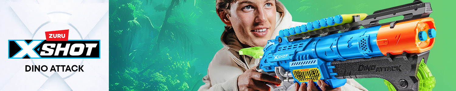 XSHOT Dino Attack blaster med dinosaurdesign for actionfylt lek med dart