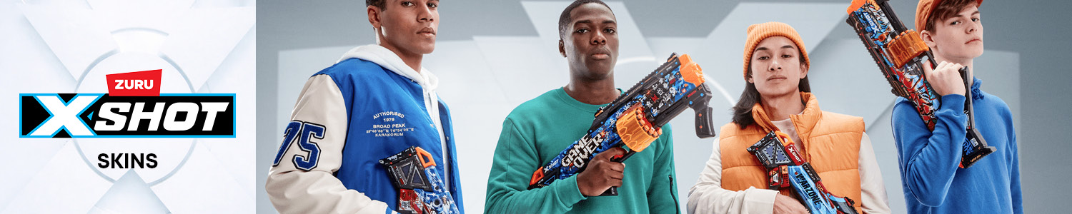 XSHOT Skins blaster med fargerikt design og høy presisjon for morsom dartlek