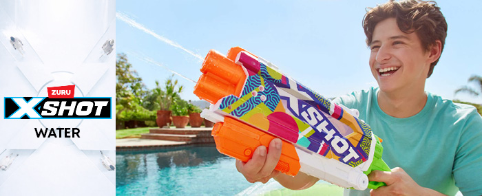 XSHOT Water vannblaster med lang rekkevidde for morsom lek ute på varme dager