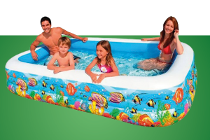 Oppblåsbare basseng til hagen for hele familien