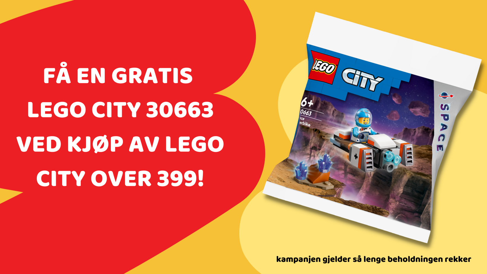 GWP når du kjøper LEGO City for 399 eller mer