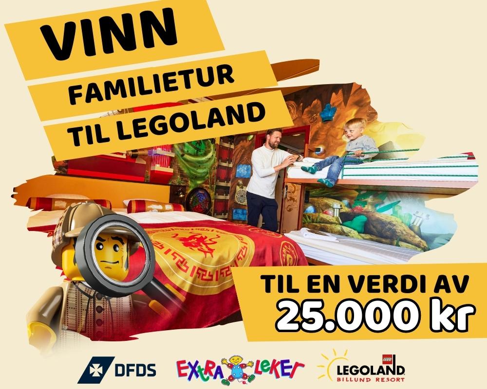 Vinn tur for hele familien til LEGOLAND Billund til en verdi av ⁠25.000 kr! ⁠