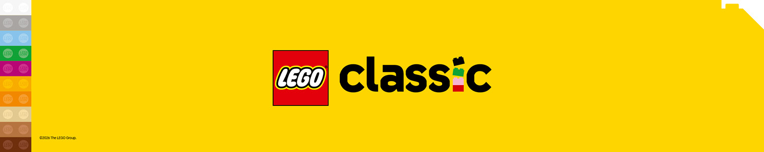 LEGO Classic bokser med fargerike klosser som gir fri fantasi, kreativ lek og uendelige byggemuligheter.