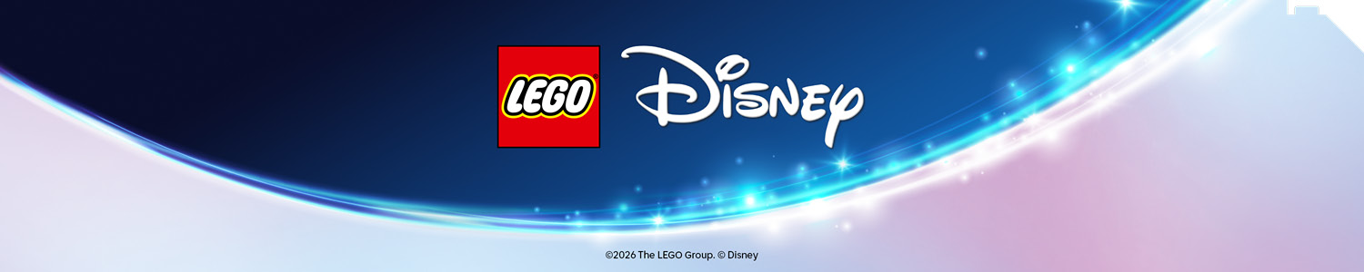 LEGO Disney sett med kjente figurer, slott og eventyr fra Disneys mest populære filmer.