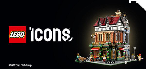 LEGO Icons byggesett for voksne, med ikoniske modeller og avanserte detaljer.