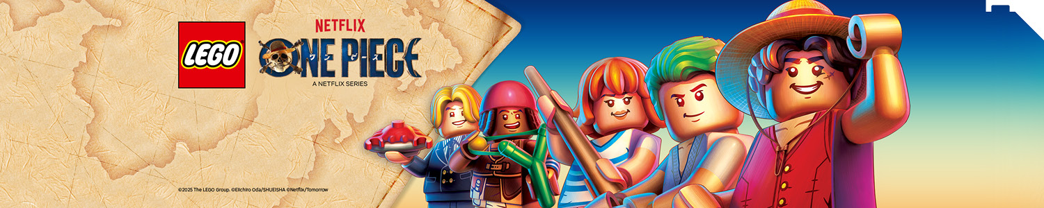 LEGO One Piece sett inspirert av anime-serien, med pirater, skip og eventyrlige bygg.