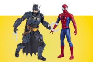 Lekefigurer av superhelter kjent fra Marvel og Batman hos Extra Leker.