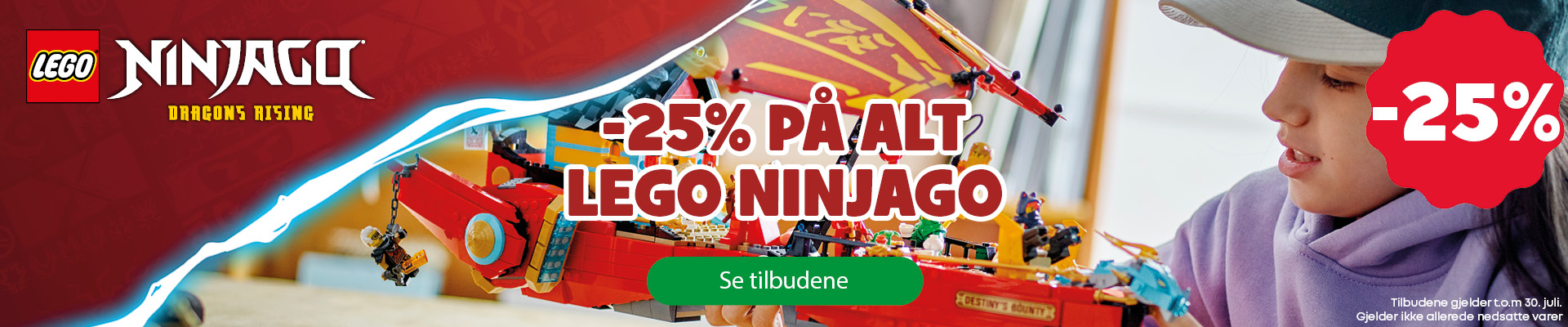 -25% ttilbud på LEGO Ninjago