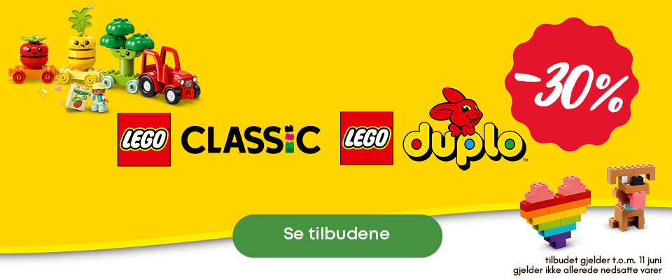 -30 %LEGO Classic og LEGO Duplo