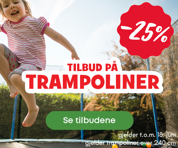 Se hele utvalget av trampoliner til barn i alle aldre